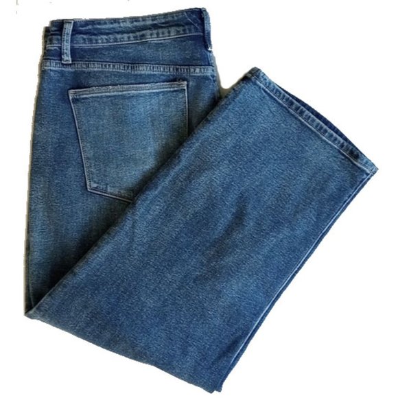 The Fine Print Denim - The Fine Print High Rise Wide-Leg Jeans 35P 35 Petite